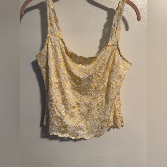 🍁Cache Yellow Lace Top - Picture 1 of 7